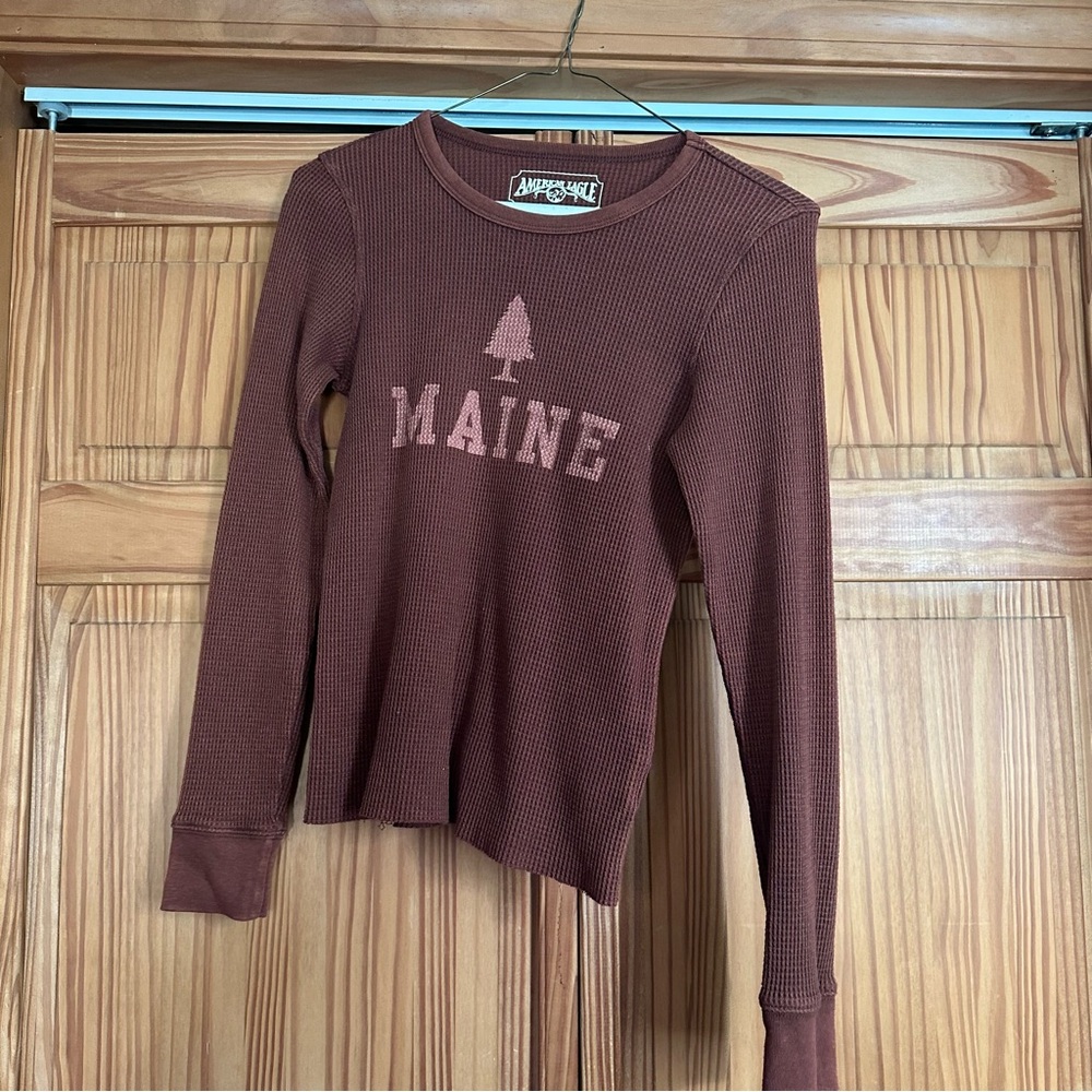 American Eagle Maine Waffle Shirt